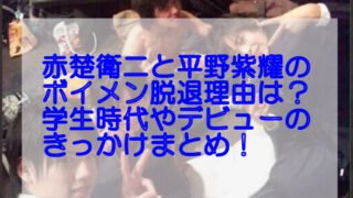 赤楚衛二と平野紫耀のボイメン脱退理由は?学生時代やデビューきっかけまとめ!