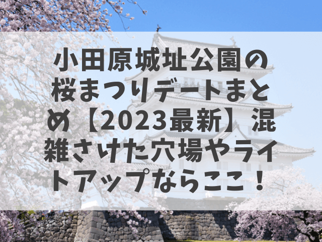 小田原城址公園の桜まつりデートまとめ【2023最新】混雑さけた穴場やライトアップならここ！