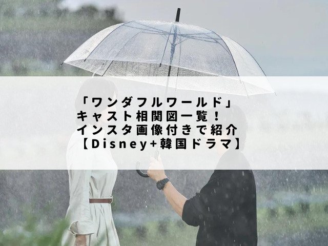 「ワンダフルワールド」キャスト相関図一覧！インスタ画像付きで紹介【Disney+韓国ドラマ】